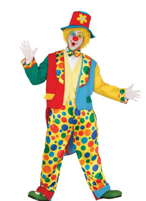 Déguisement de clown à pois pour homme