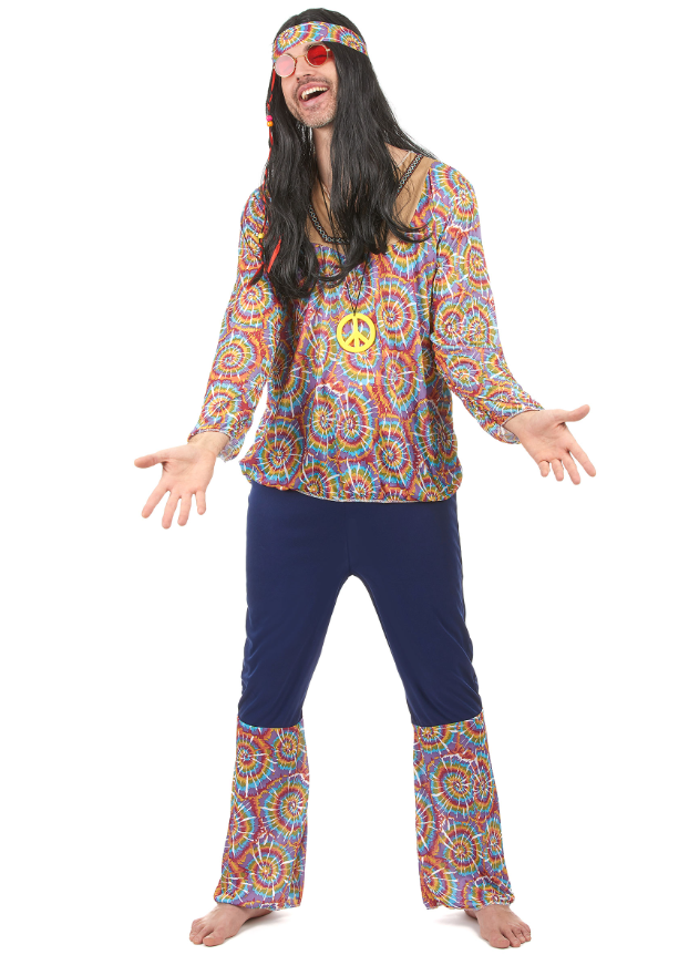 Déguisement hippie motif psychédélique homme