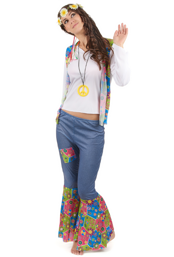 Déguisement hippie peace and love femme