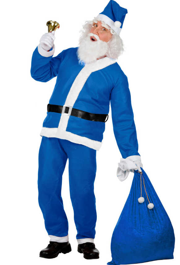 Déguisement Père Noël bleu homme