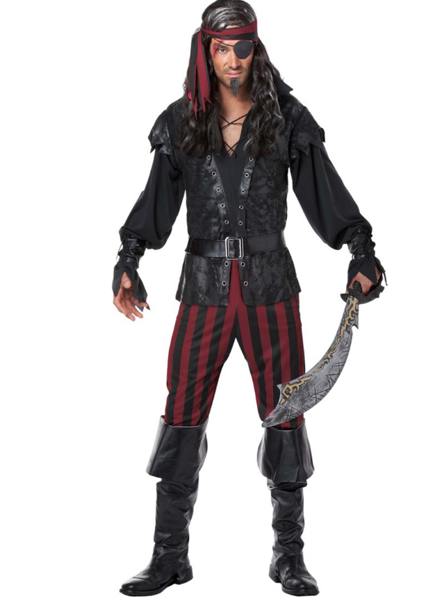 Déguisement Pirate à rayures homme