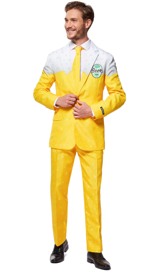 Costume Mr Bière jaune Suitmeisters™ adulte
