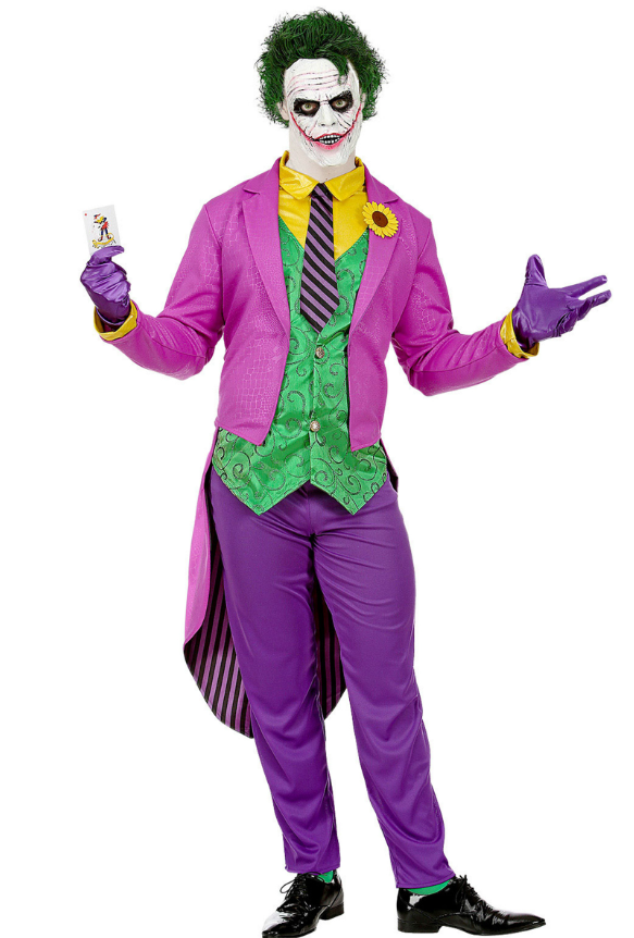 Déguisement psychopathe fou violet homme
