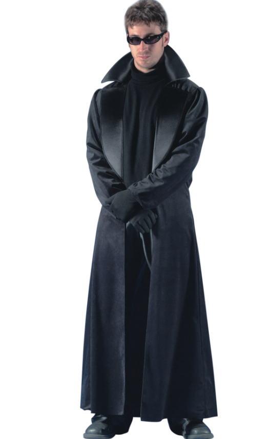 Déguisement manteau long noir homme