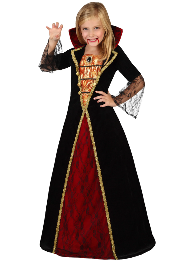 Déguisement élégant de vampire fille Halloween