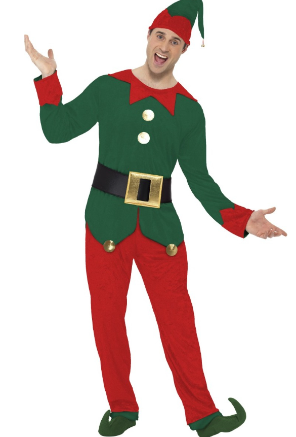 Déguisement elfe bicolore homme Noël
