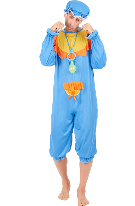 Déguisement bébé bleu et jaune homme