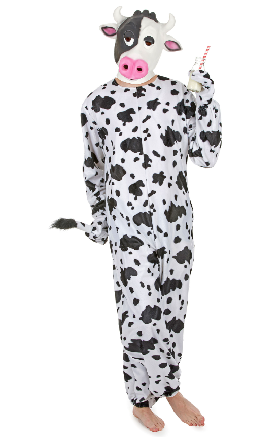 Déguisement vache avec masque adulte
