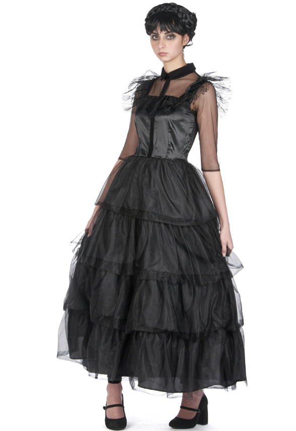 Déguisement robe de bal gothique noire femme
