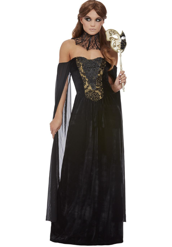 Déguisement luxe comtesse noire femme