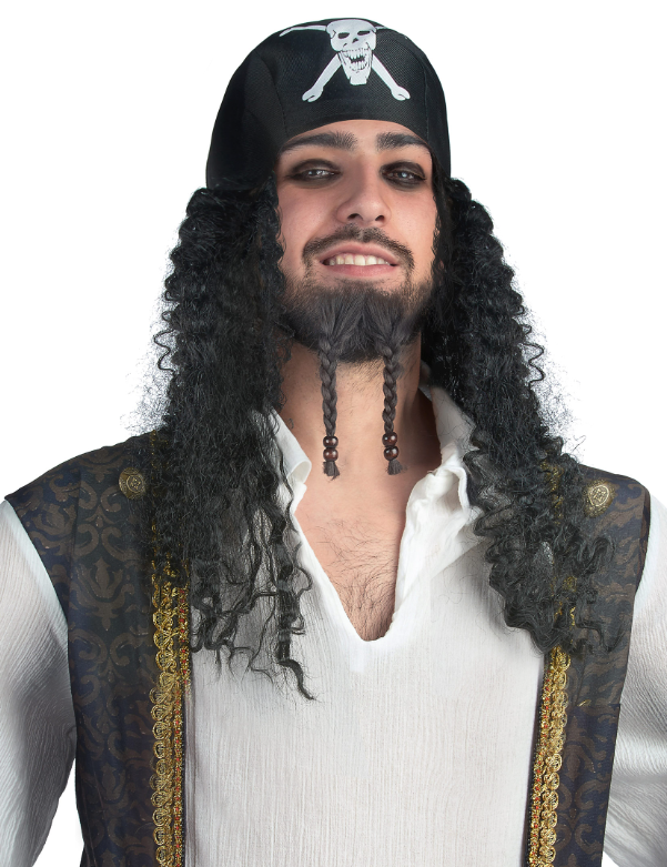 Perruque bandana pirate adulte