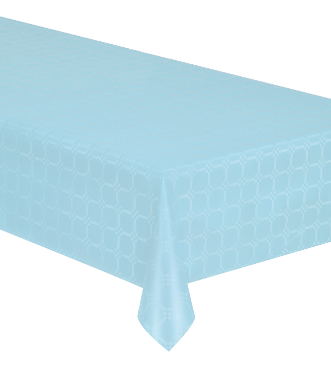 Nappe en rouleau papier damassé bleu pastel 6 m