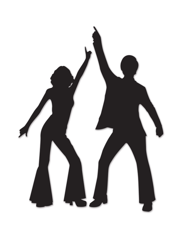 Décorations murales silhouettes Disco 83 cm