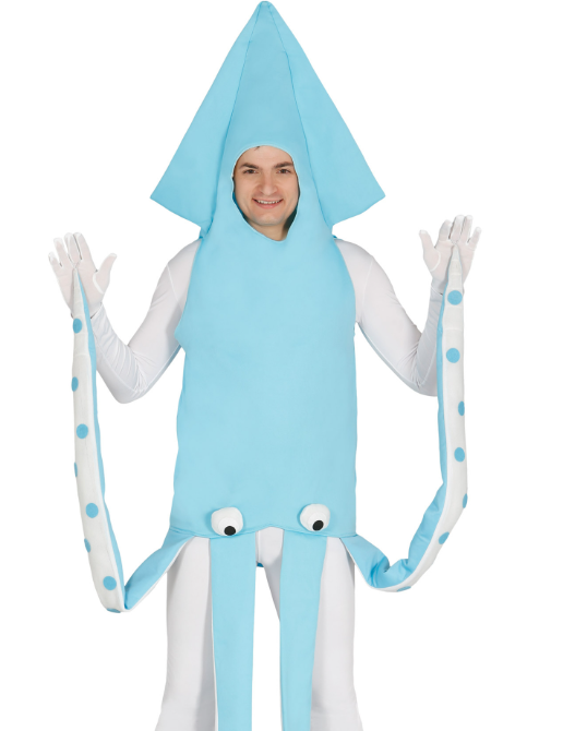 Déguisement calamar bleu adulte