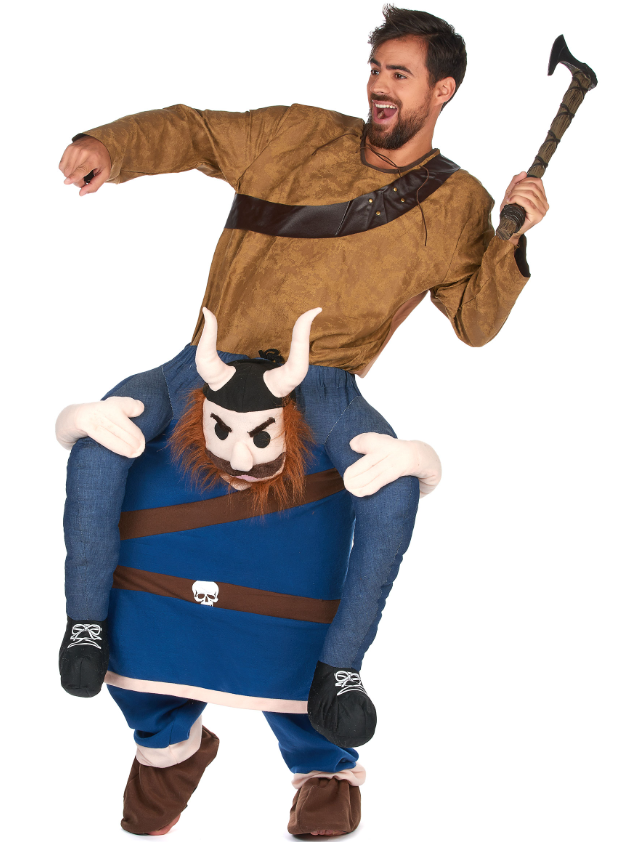 Déguisement homme à dos de viking adulte