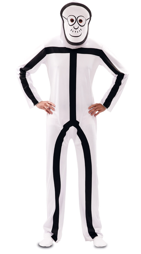Déguisement avec masques Stickman adulte