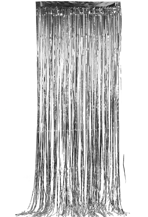 Rideau scintillant argent 91 x 244 cm