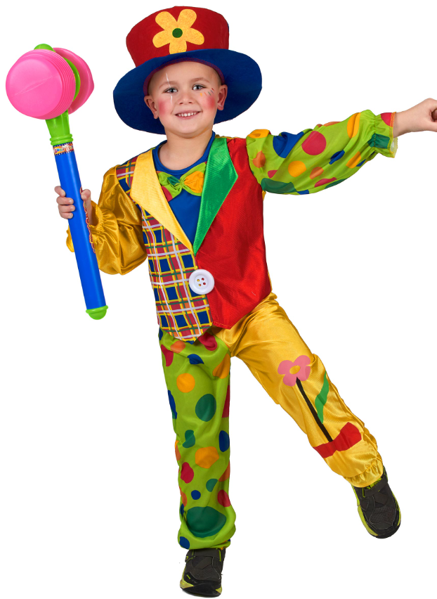 Déguisement clown multicolore garçon