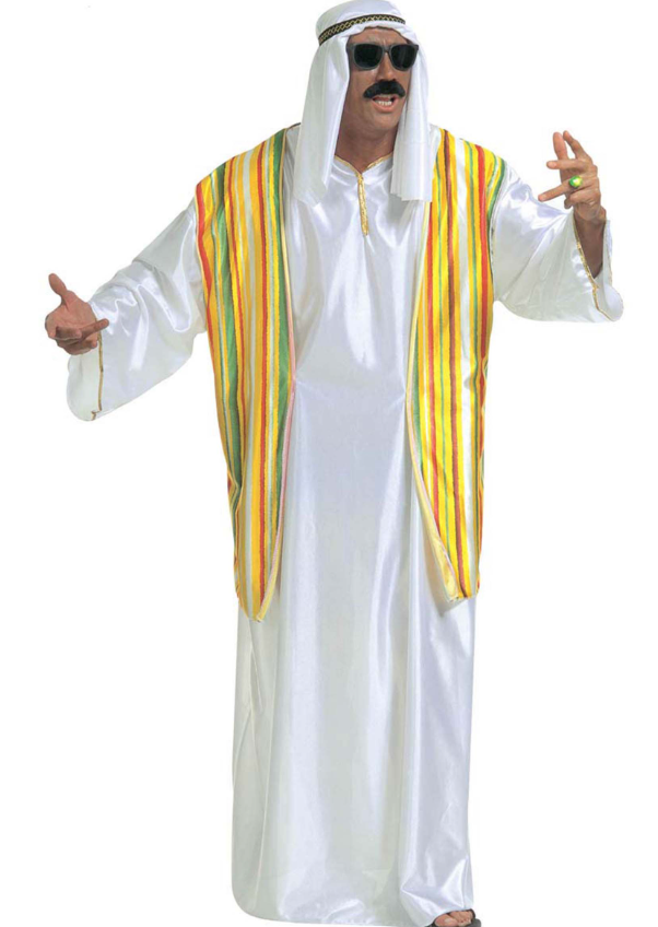 Déguisement cheikh arabe coloré homme