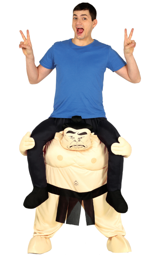 Déguisement homme à dos de sumo adulte
