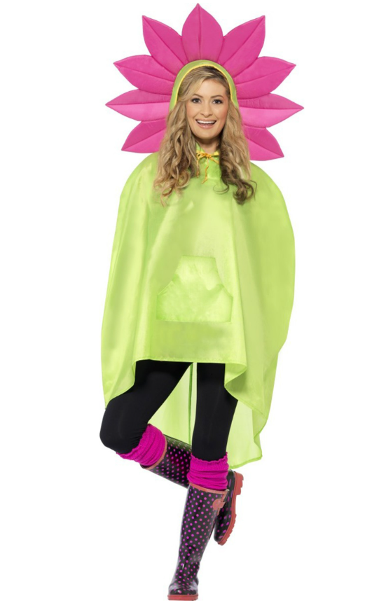 Poncho fleur adulte