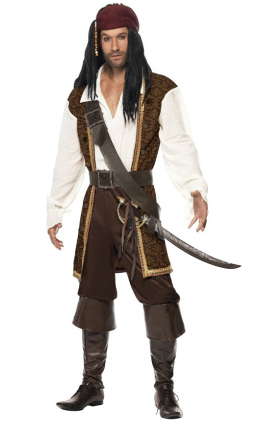 Déguisement pirate marron homme