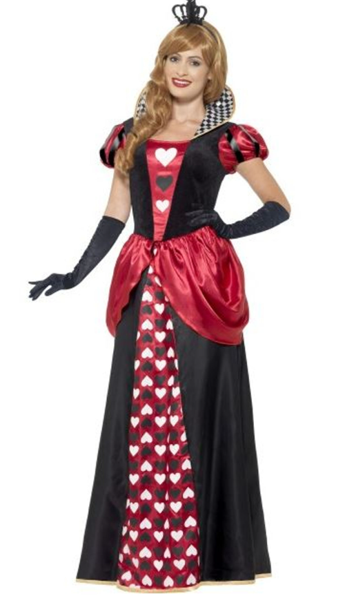 Déguisement reine de coeur longue femme