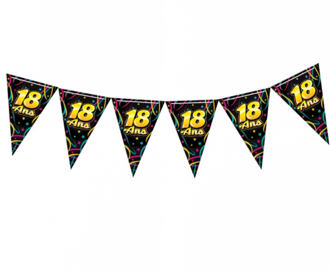 Guirlande fanions anniversaire 18 ans