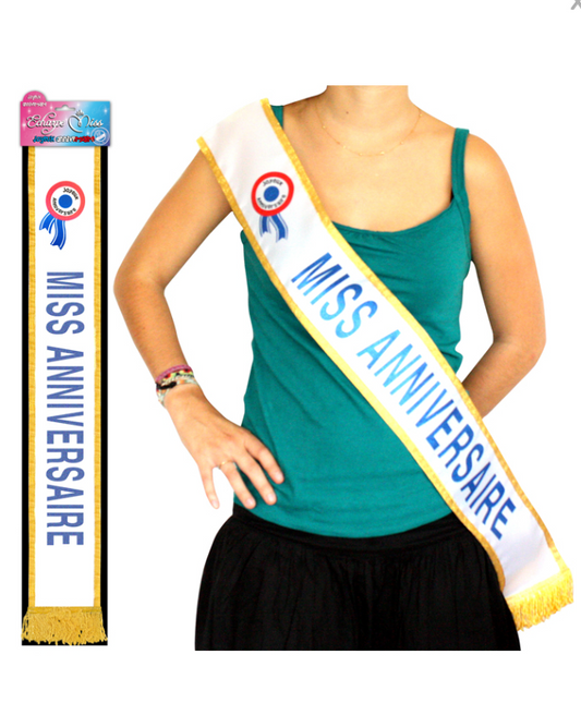 Echarpe Miss anniversaire