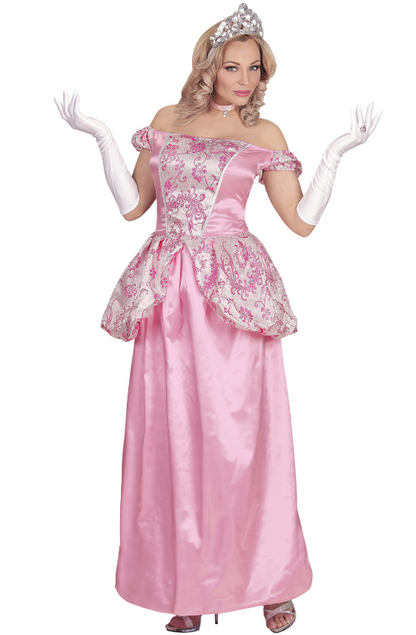 Déguisement princesse rose pâle femme