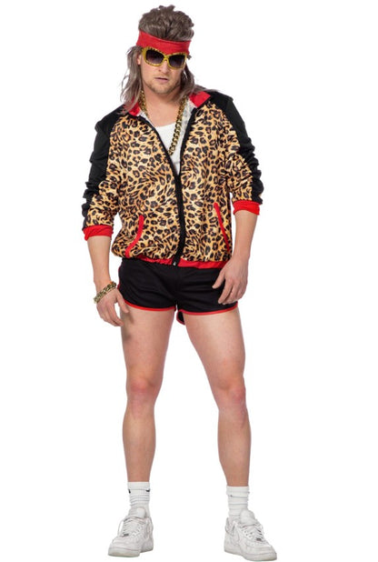 Déguisement années 80 imprimé léopard homme