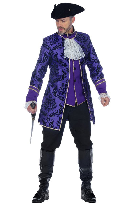Déguisement marquis baroque violet luxe homme