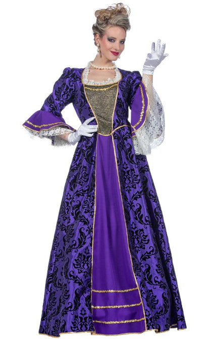 Déguisement marquise baroque violette luxe femme