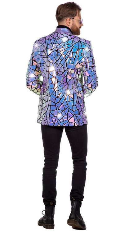 Veste à facettes holographiques luxe homme