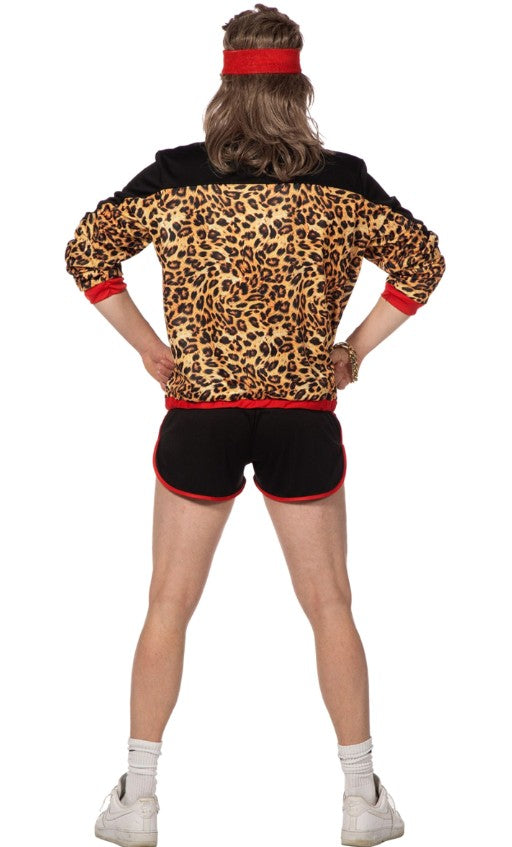 Déguisement années 80 imprimé léopard homme