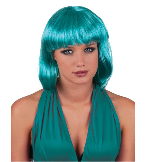 Perruque Courte bleue