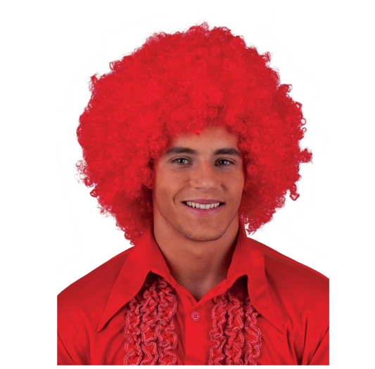 Perruque de disco rouge