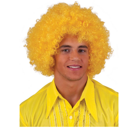 Perruque disco jaune