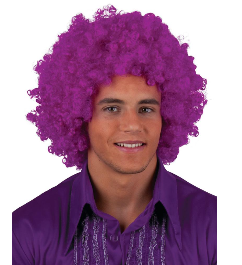 Perruque disco violet