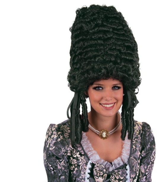 Perruque pompadour noire