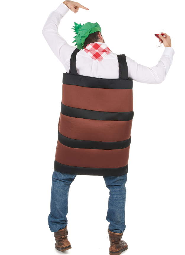 Déguisement tonneau de vin adulte