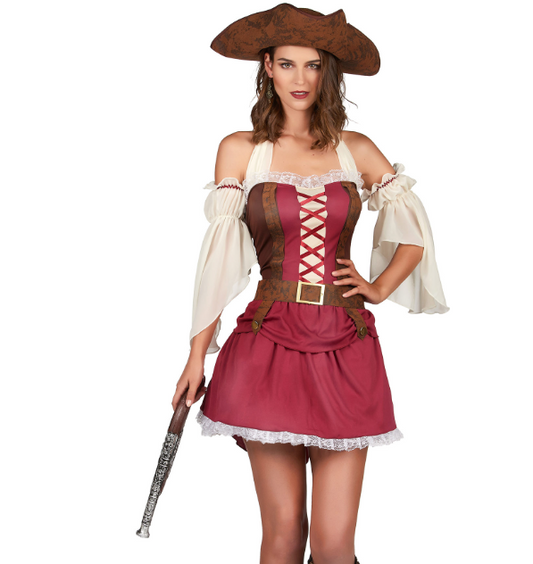 Déguisement pirate bordeaux sexy femme