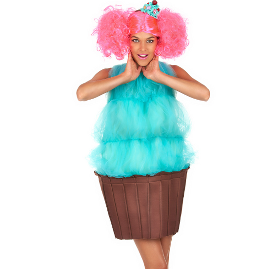 Déguisement cupcake turquoise femme