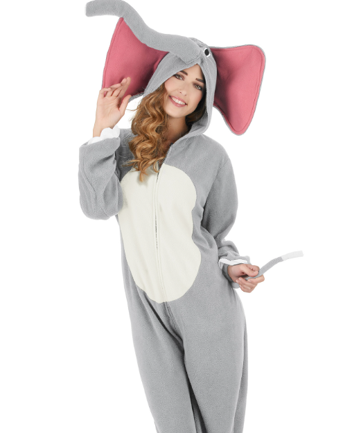 Déguisement éléphant gris femme