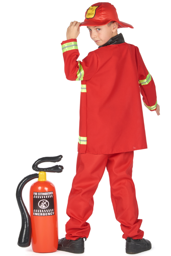 Déguisement pompier rouge enfant