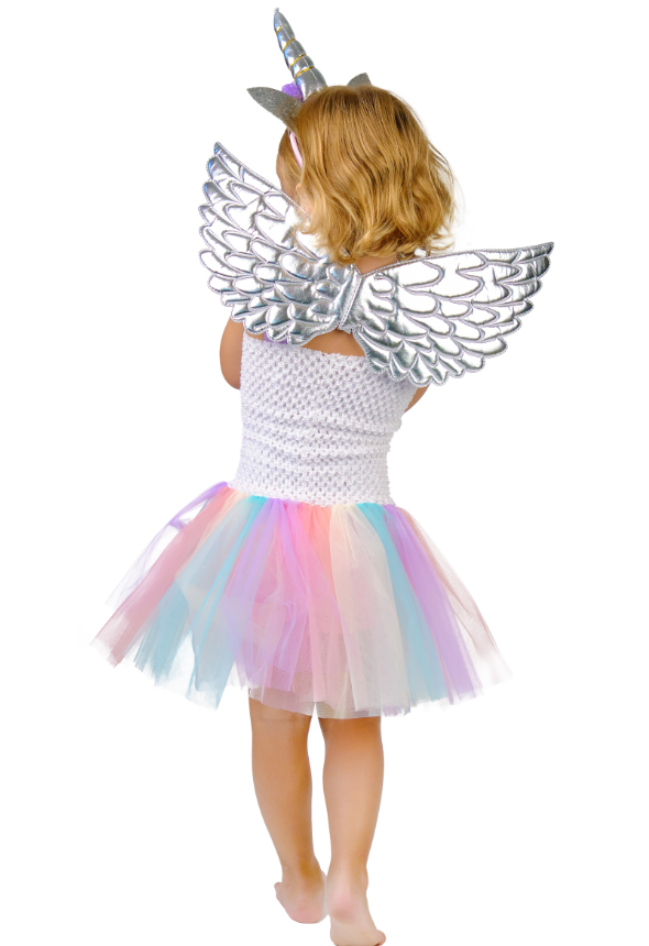 Déguisement licorne fleurie pastel fille