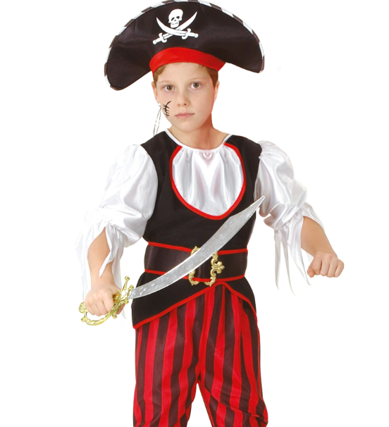 Déguisement pirate effet satiné garçon