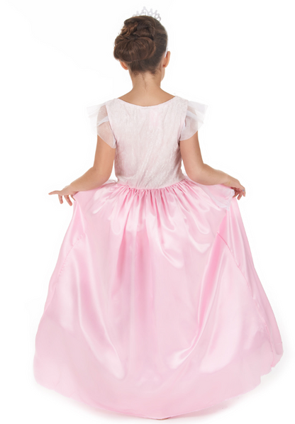 Déguisement princesse fille rose et blanc