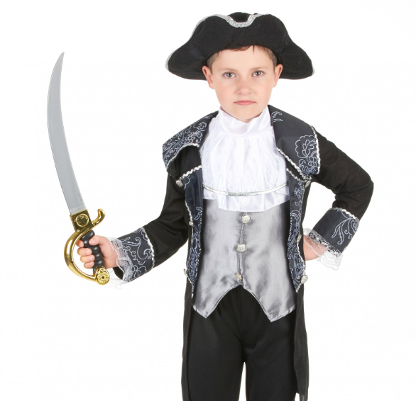 Déguisement pirate gris et noir garçon