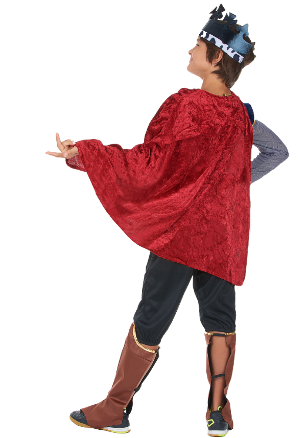 Déguisement roi médiéval effet velours garçon